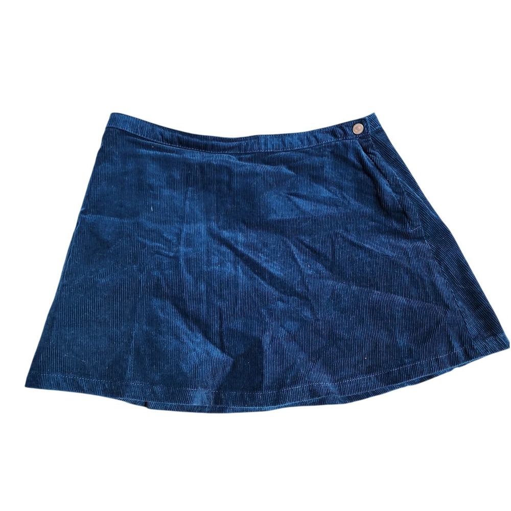 Forever 21 Blue Corduroy Mini Skirt Womens Size 28 Preppy Classy Retro